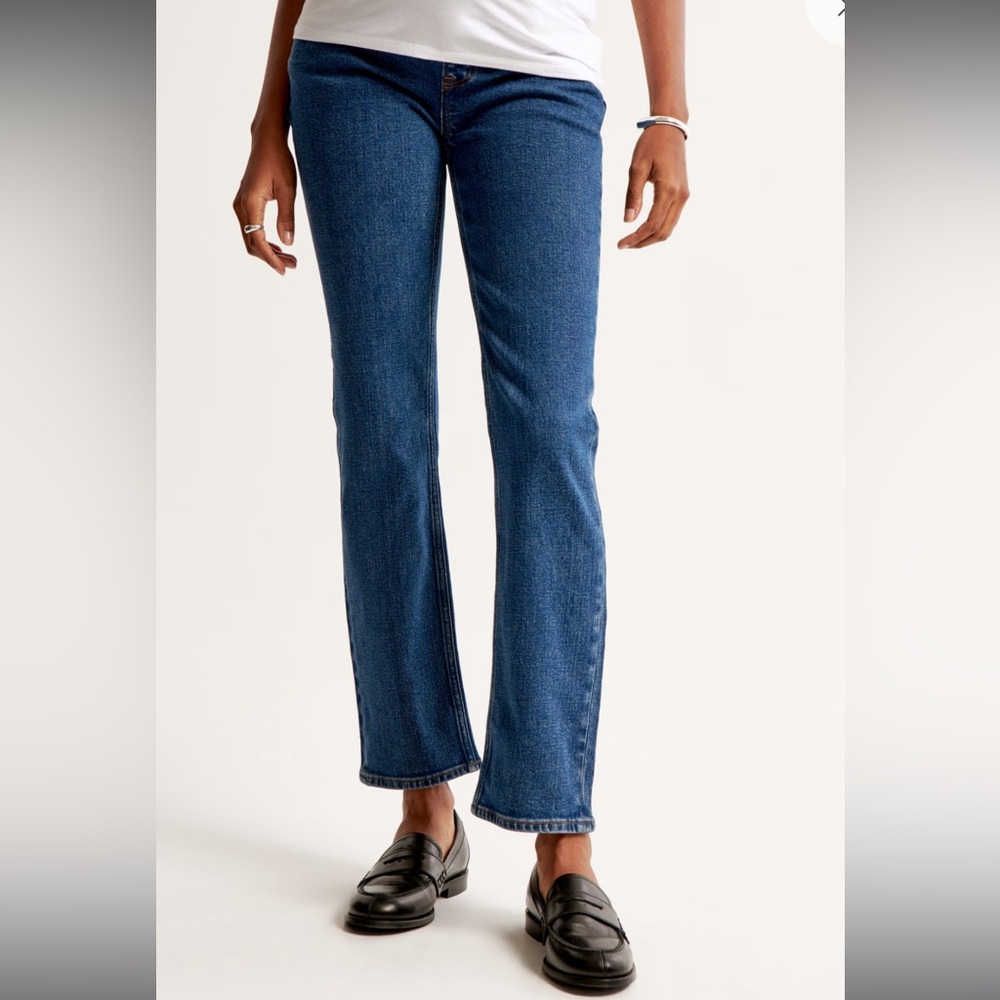 NWT Abercrombie Maternity Ankle Straight Jeans Medium Wash Size 27